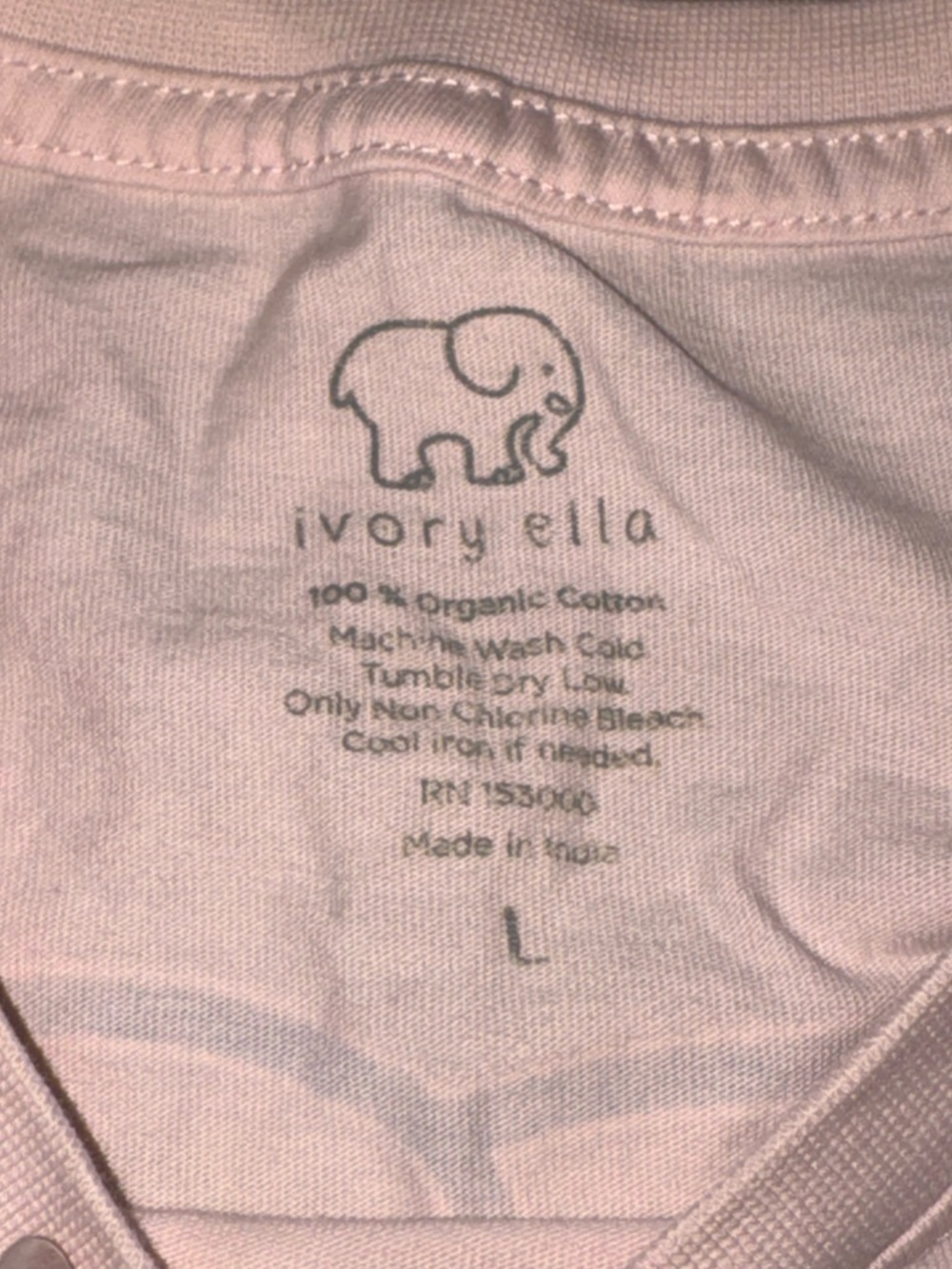 ivory ella light pink tee with gray logo - Picture 3 of 3